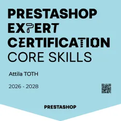 PrestaShop Core Zertifikat 2026, Attila Tóth