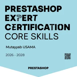 PrestaShop Core Zertifikat 2026, Mutayyab Usama