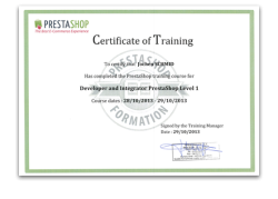 PrestaShop Developer Version 1.5 Zertifizierung von Jochen Schmid