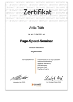 Page-Speed-Zertifikat von Attila Tóth