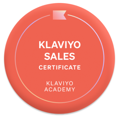 Klaviyo Academy Sales Certificate Badge