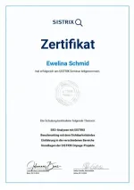 Sistrix-Zertifikat von Ewelina Schmid