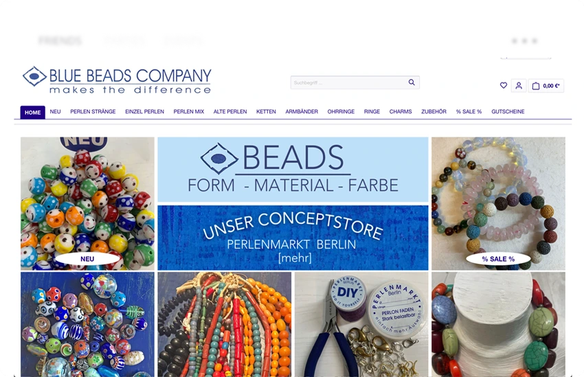Shopware 6 Referenz Blue Beads Company Berlin