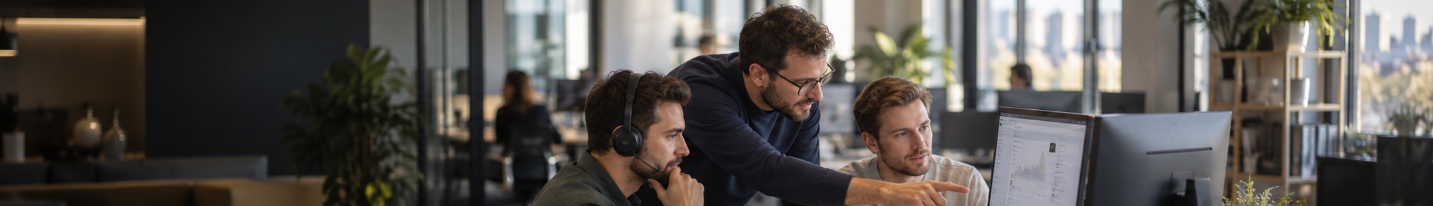 Agenturteam bearbeitet gemeinsam eine Supportanfrage für einen Onlineshop