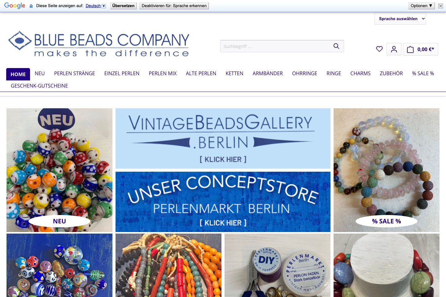 Screenshot der aktuellen Website von BEADS Berlin