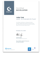 Shopware Developer Zertifikat von Attila Tóth