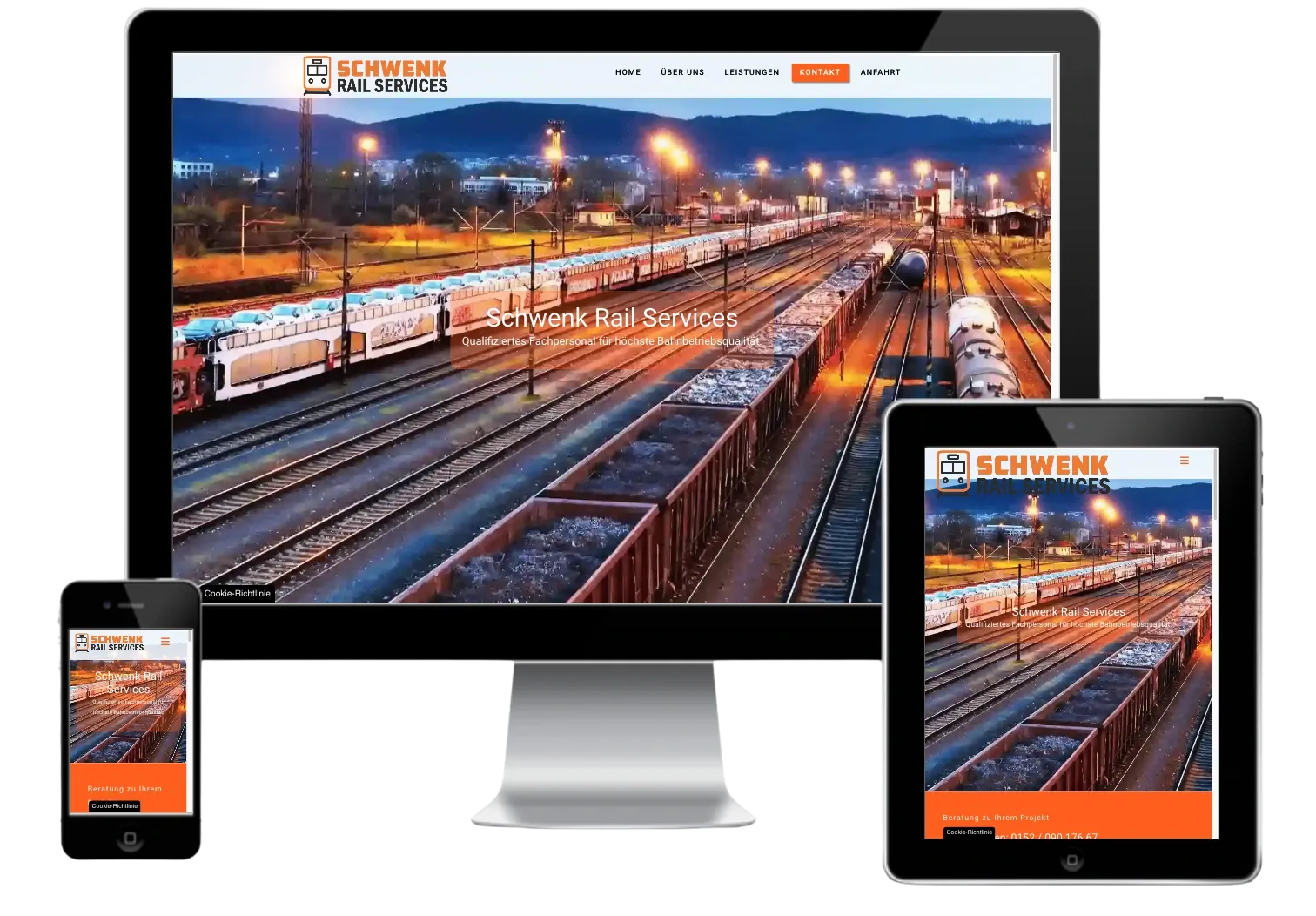 Website for Schwenk Rail Services