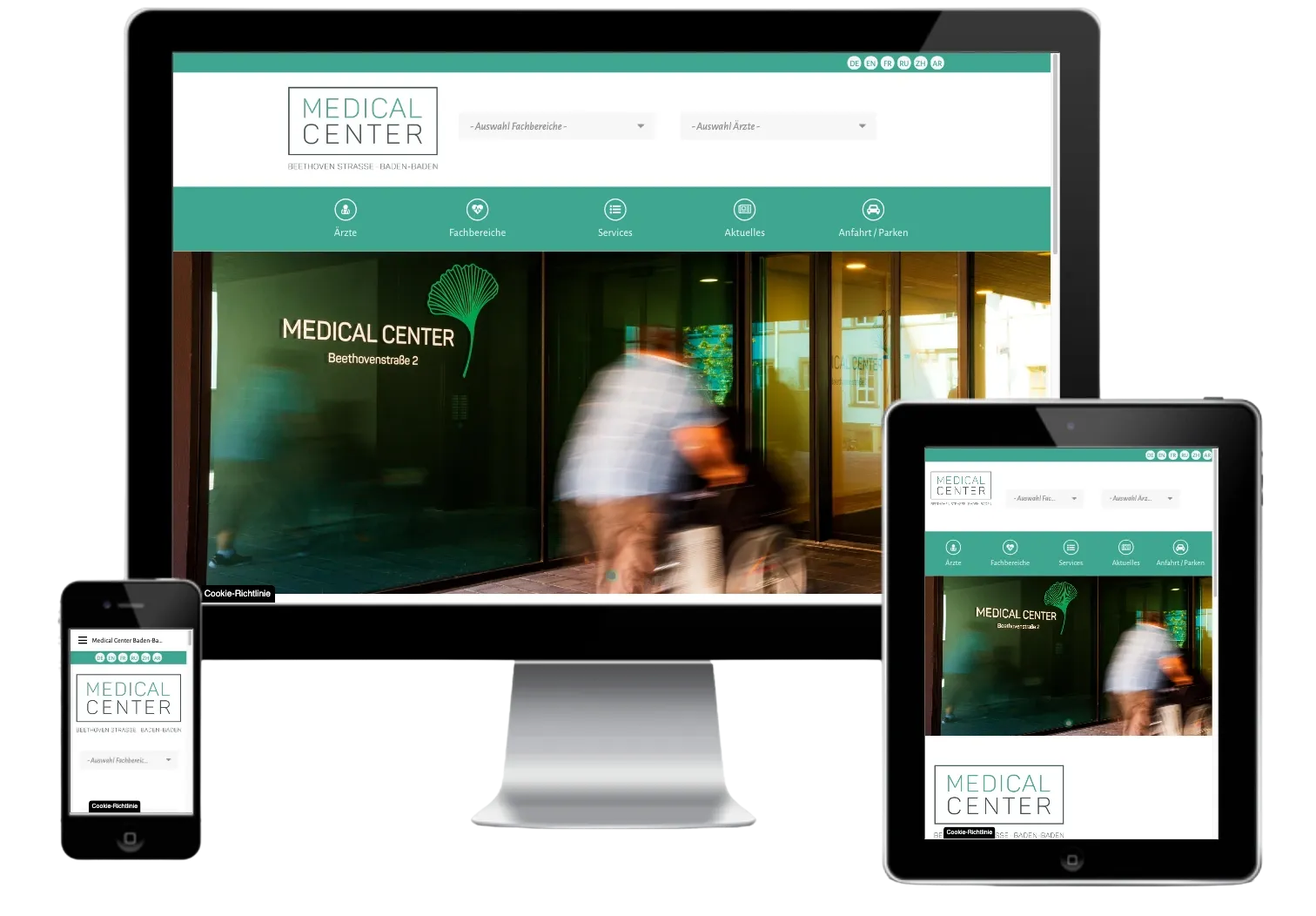 Website for Medical Center Baden-Baden