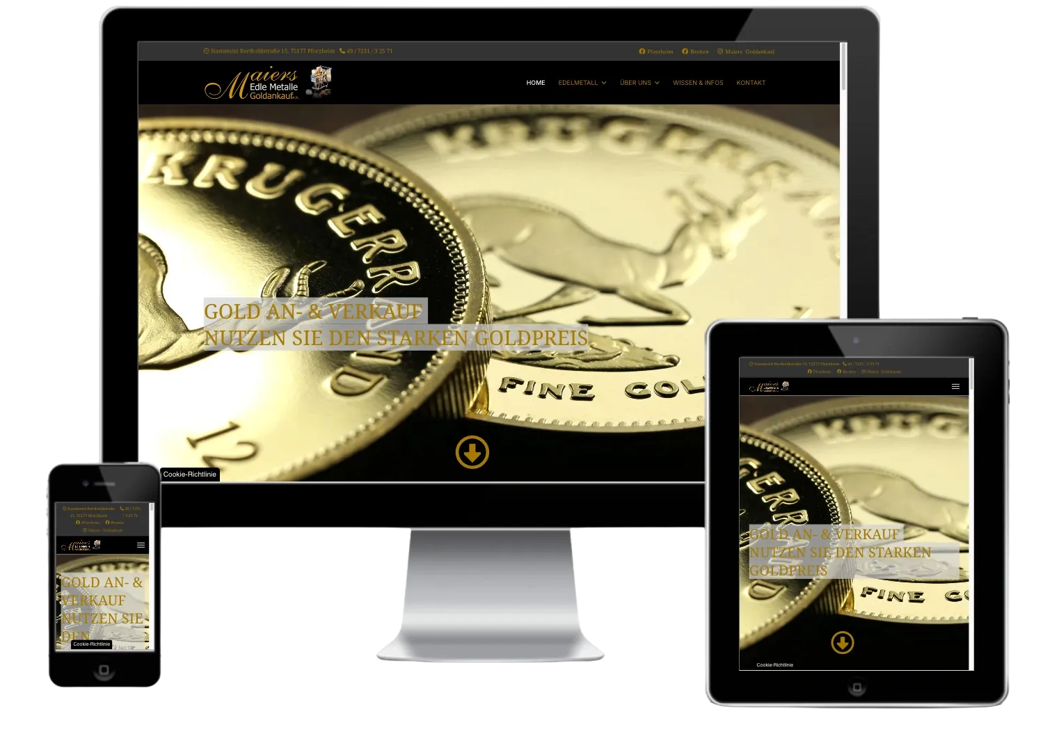 Website for Maiers Goldankauf e.K.