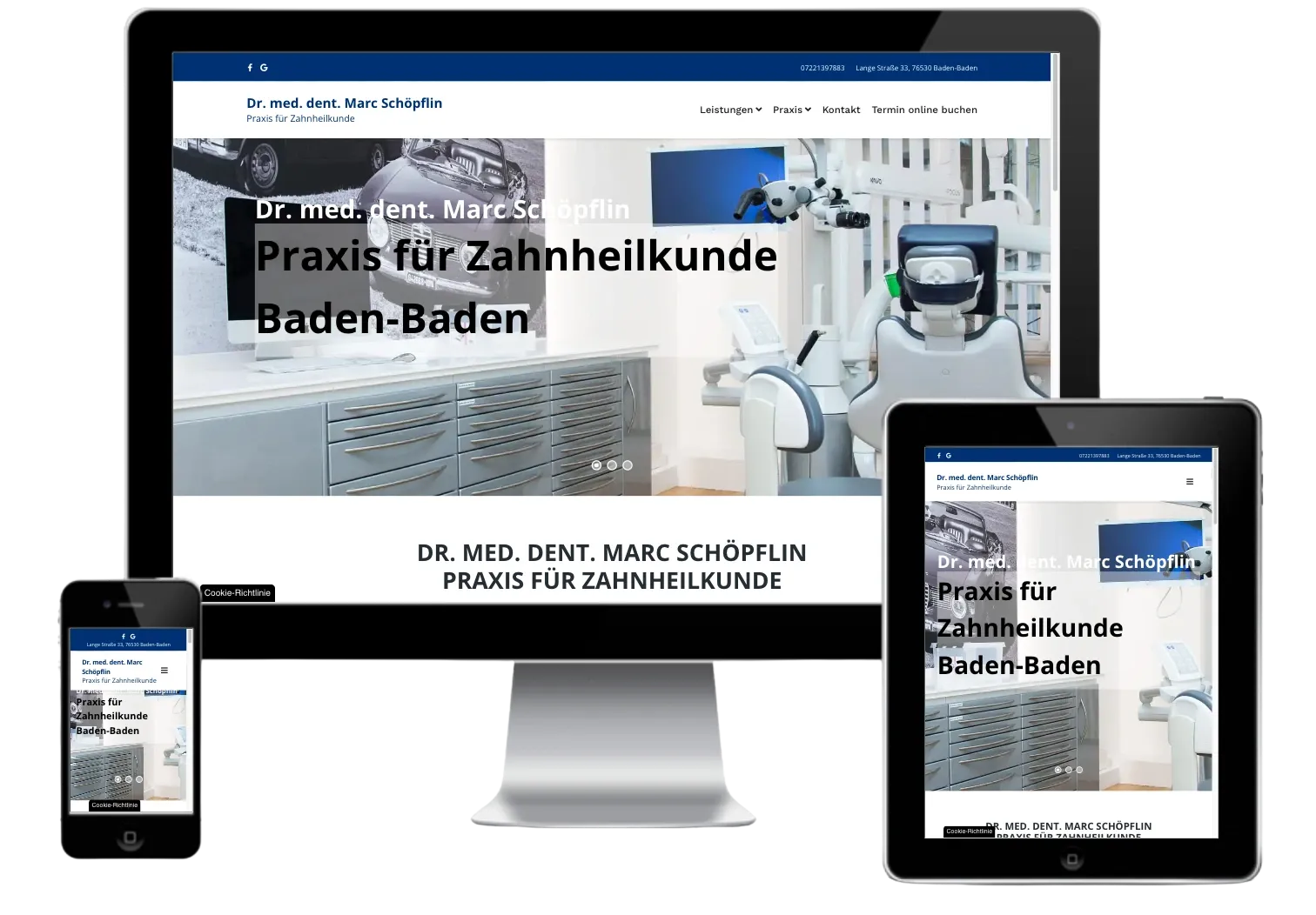 Website for Dr. med. dent. Marc Schöpflin