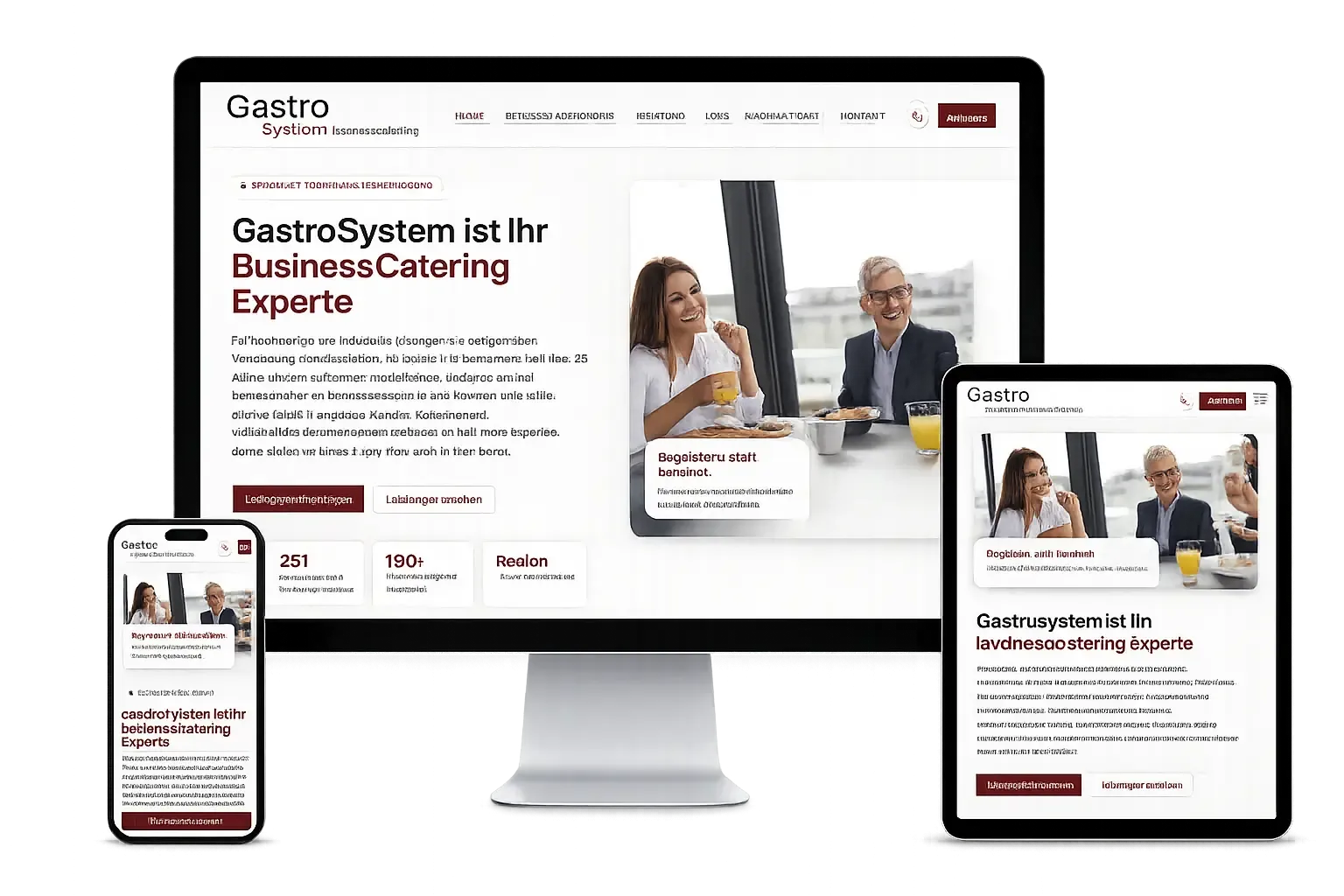 Website for GastroSystem Business Catering