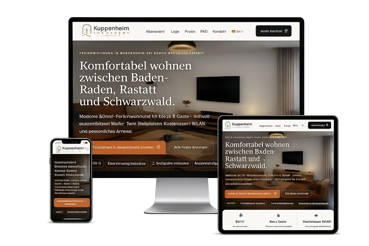 Website for Kuppenheim Apartment