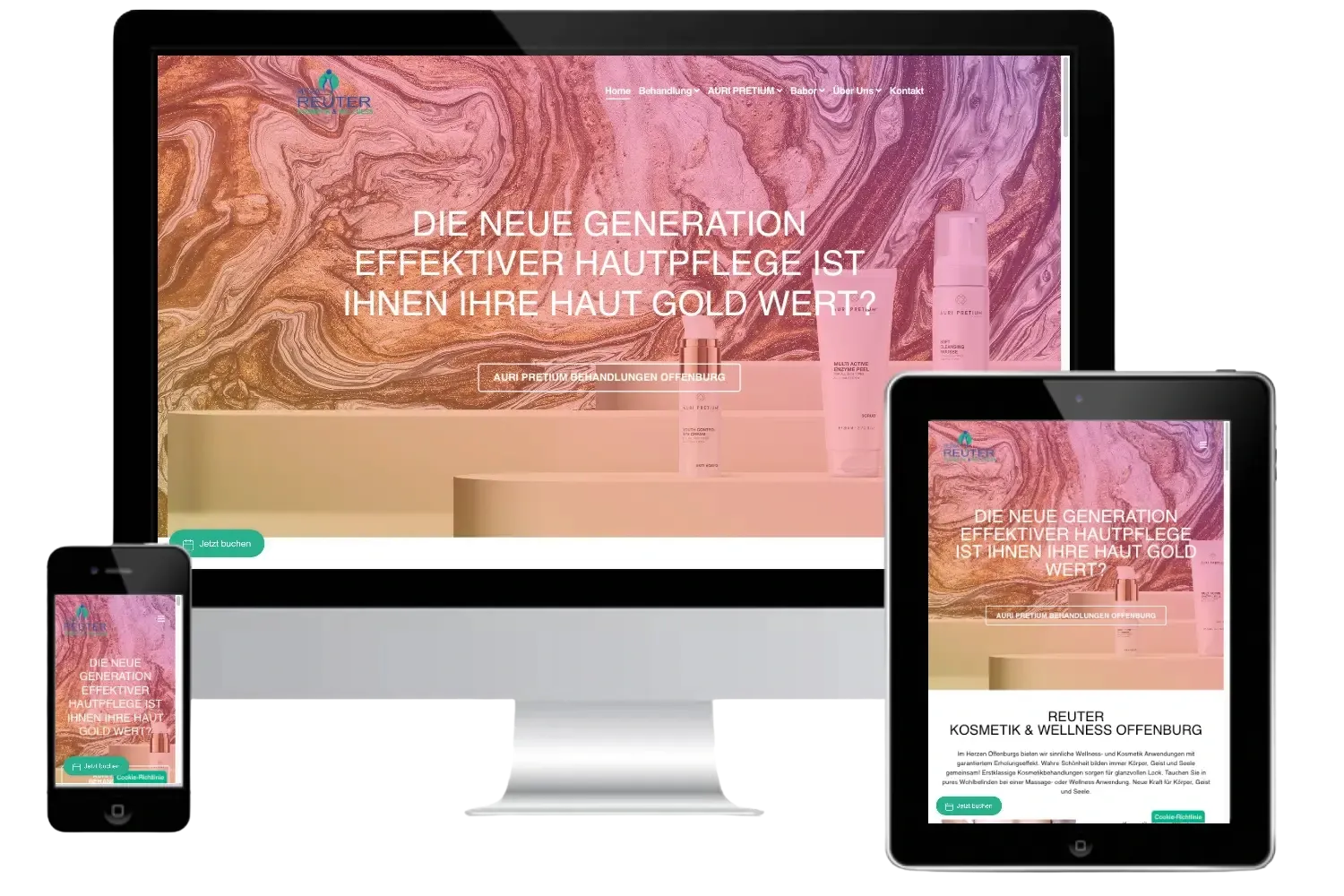 Website for Petra Reuter Wellness & Kosmetik