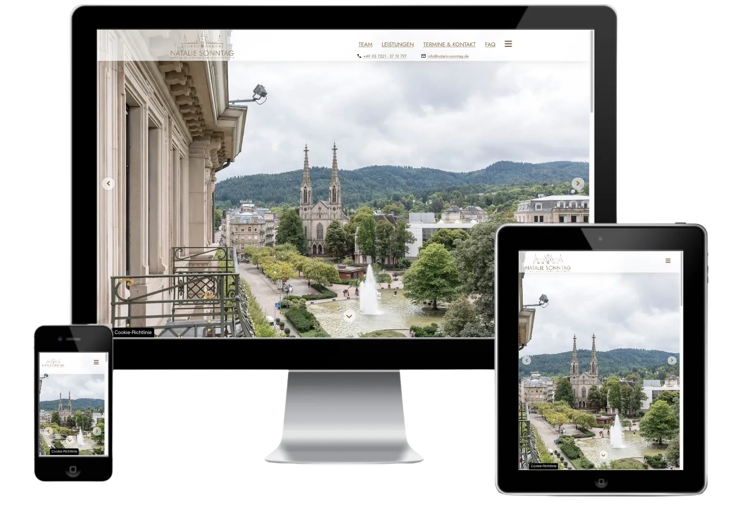 Website for Notarin Sonntag