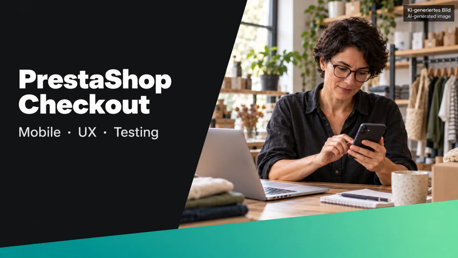 KI-generierte Grafik: PrestaShop-Checkout optimieren