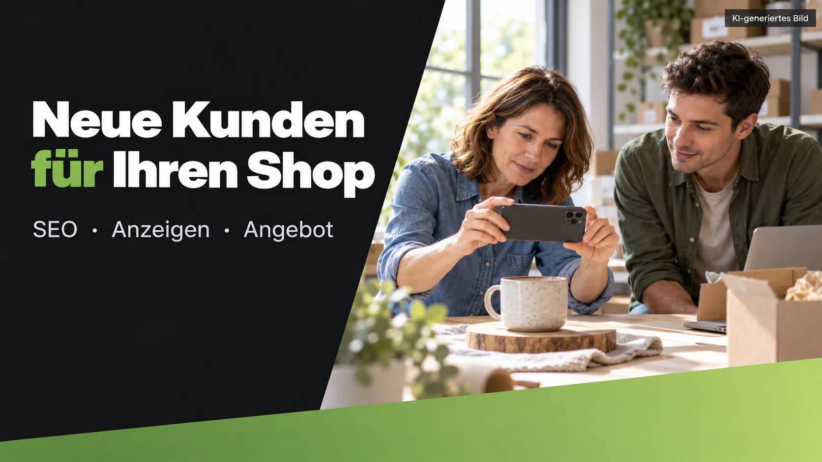 AI-generated article illustration about attracting new customers to an online store.