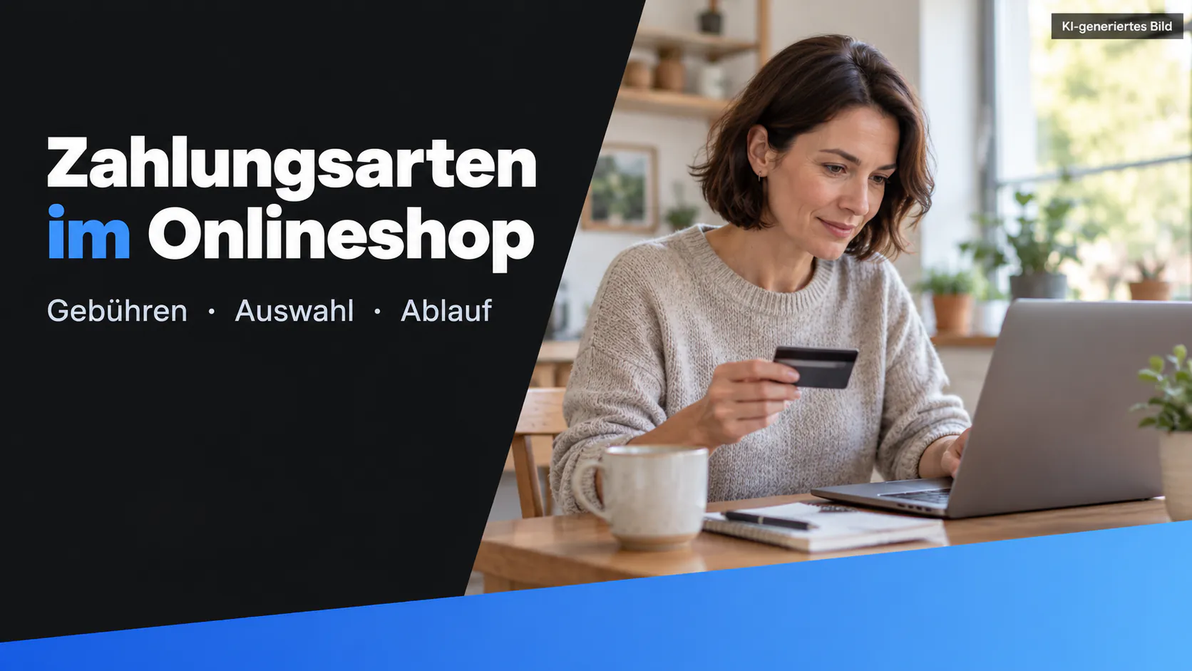 AI-generated article graphic about online store payment methods: fees, selection and processes.