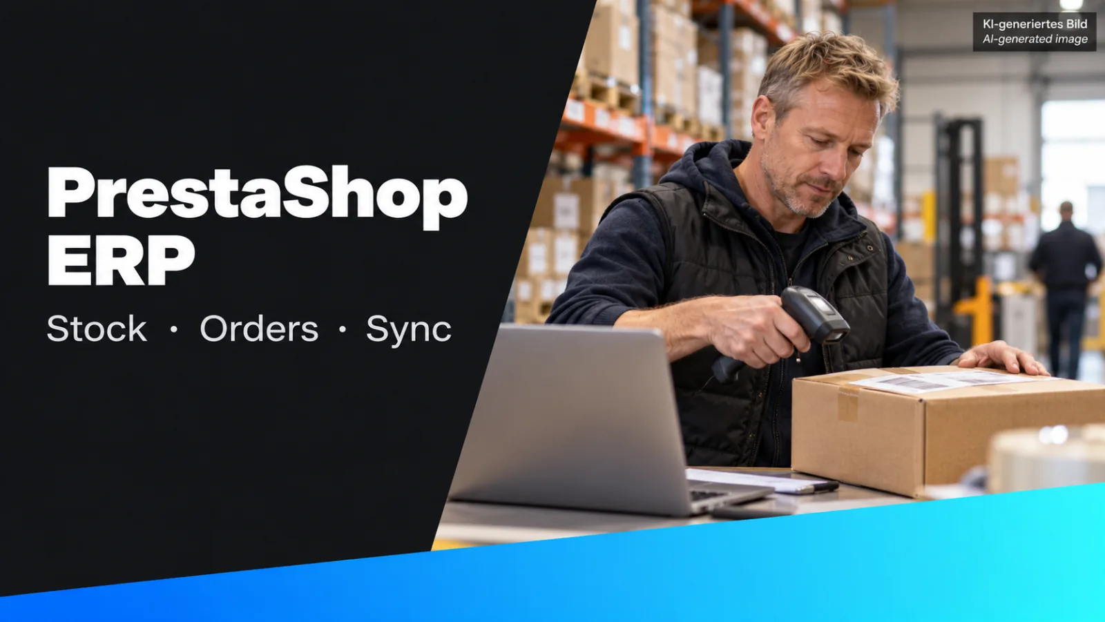 KI-generierte Grafik: PrestaShop-ERP-Anbindung planen
